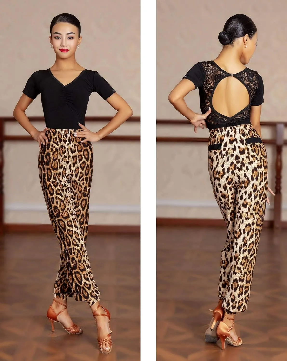 SCGGINTTANZ G4034 Latin Modern Ballroom Dance Professional tightened Cuff Design Pants/Trousers