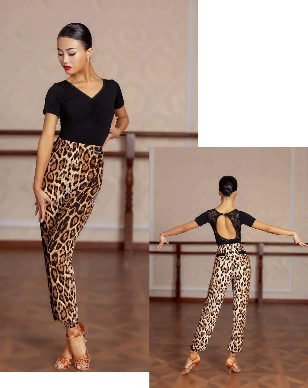SCGGINTTANZ G4034 Latin Modern Ballroom Dance Professional tightened Cuff Design Pants/Trousers