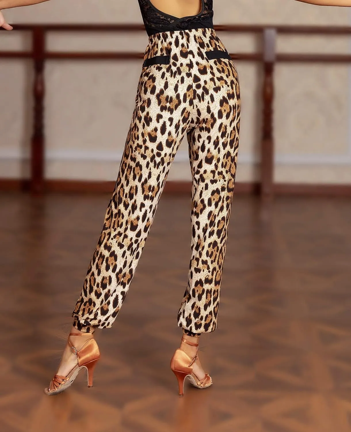 SCGGINTTANZ G4034 Latin Modern Ballroom Dance Professional tightened Cuff Design Pants/Trousers