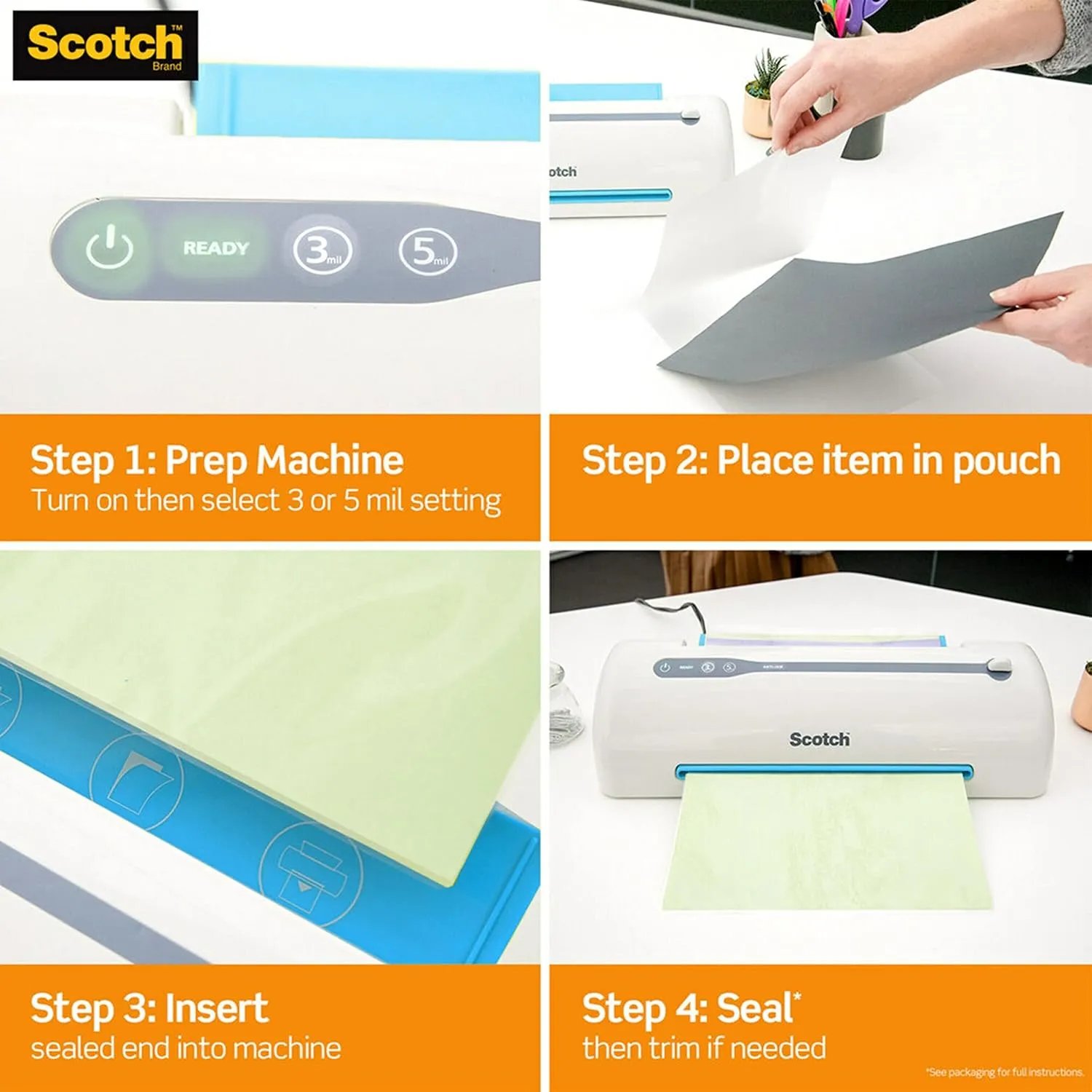 Scotch Thermal Laminating Pouches, Legal Size 11 x 17 Inches, 50 Pack Laminating Sheets, 3 Mil, Education Supplies & Craft Supplies, for Use with Thermal Laminators