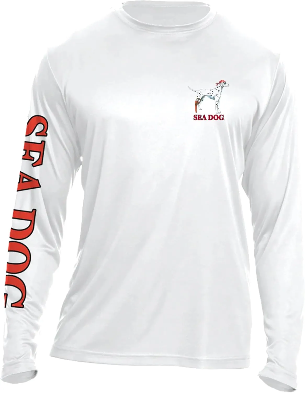 SEA DOG Home of The Free UPF50 UV Sun Protection Long Sleeve Shirt 100% Microfiber Polyester - Designed & Printed in USA