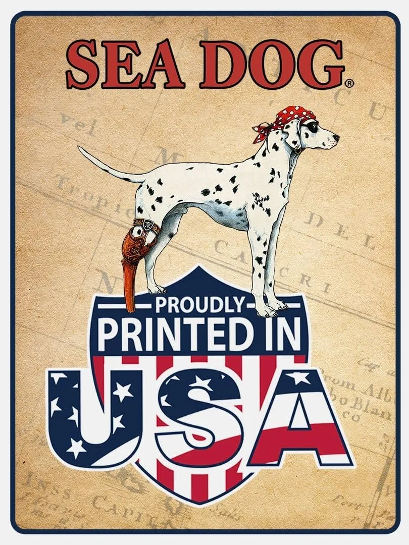 SEA DOG Home of The Free UPF50 UV Sun Protection Long Sleeve Shirt 100% Microfiber Polyester - Designed & Printed in USA