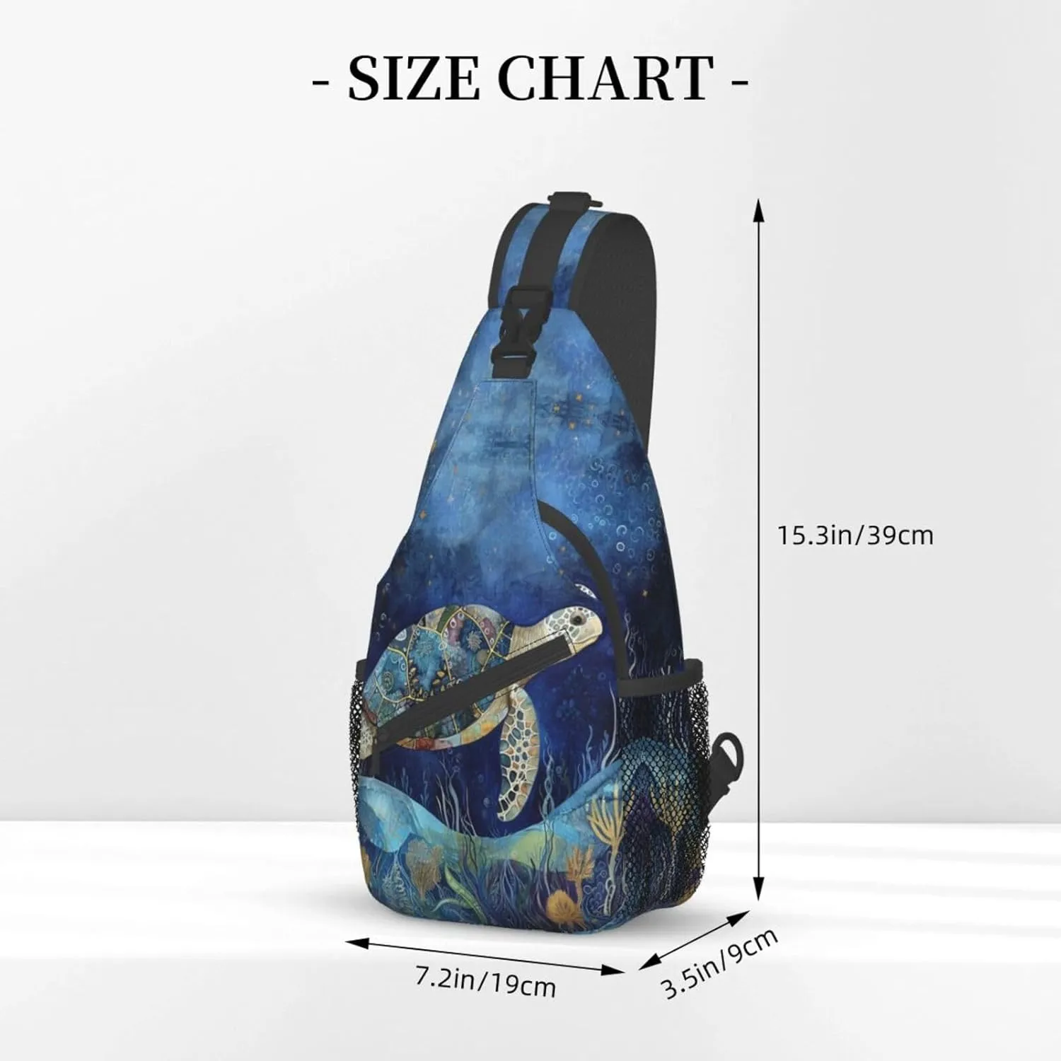 Sea Turtle Sling Backpack Hiking Backpack Crossbody Bag Sports Lightweight And waterproof Chest Bag Shoulder Bag For Women Men