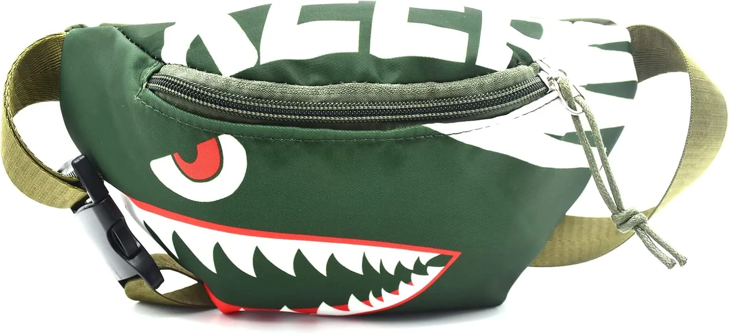 Shark Kids Waist Fanny Pack for Toddler Girls Boys Small Crossbody Purse Waist Pouch Belt Bag for Running Hiking Cycling