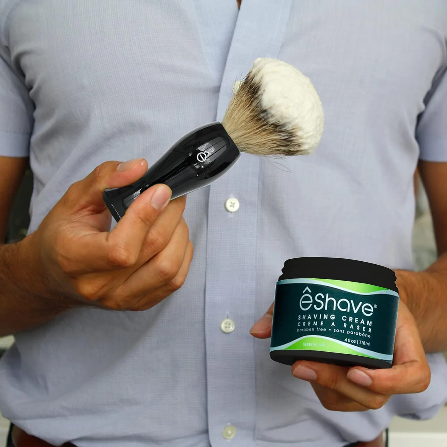 Shaving Cream for Men, Verbena Lime, prevents shaving irritation and razor burn, generates a rich lather for a soft, silky, Smoothest Shave