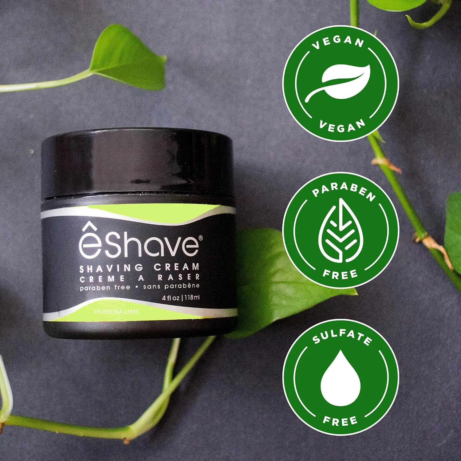 Shaving Cream for Men, Verbena Lime, prevents shaving irritation and razor burn, generates a rich lather for a soft, silky, Smoothest Shave