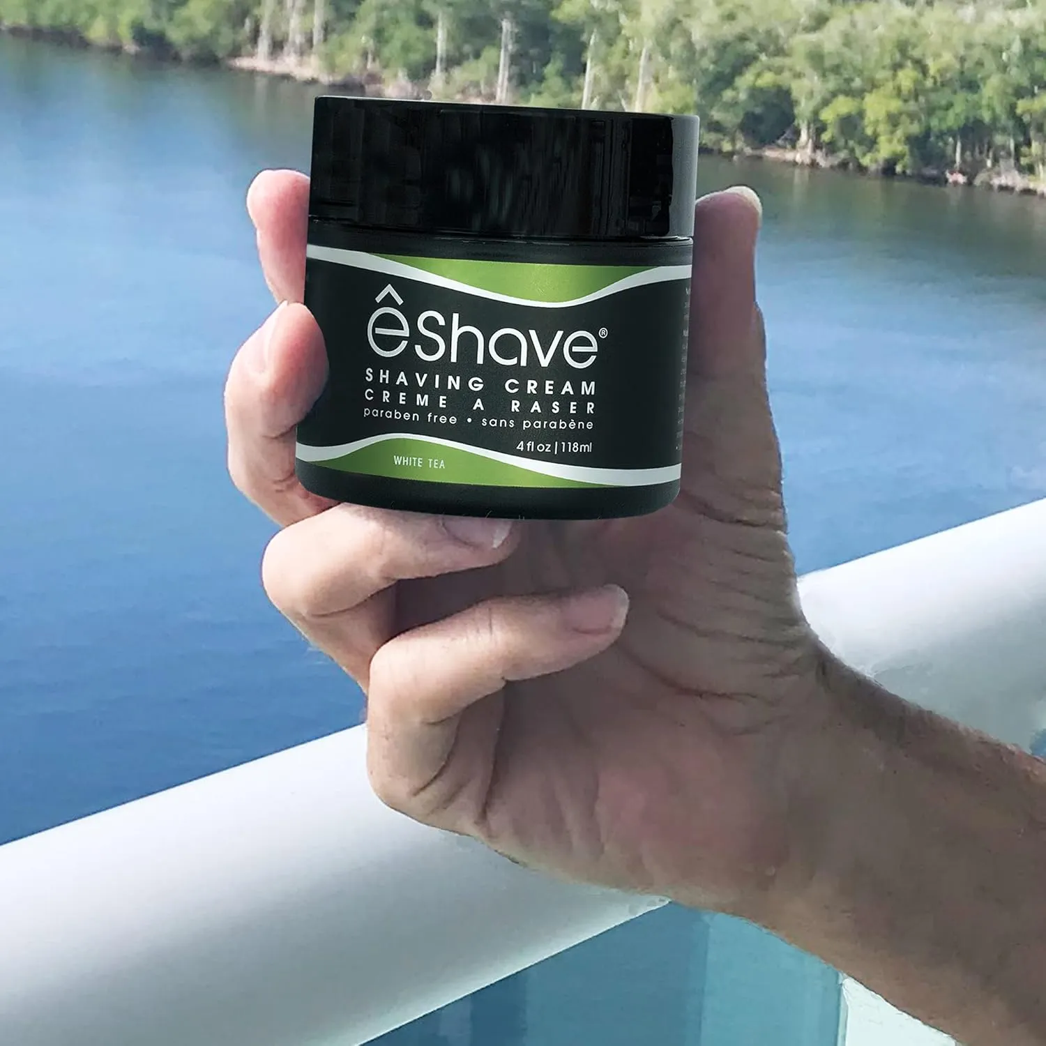 Shaving Cream for Men, White Tea, prevents shaving irritation and razor burn, generates a rich lather for a soft, silky, Smoothest Shave