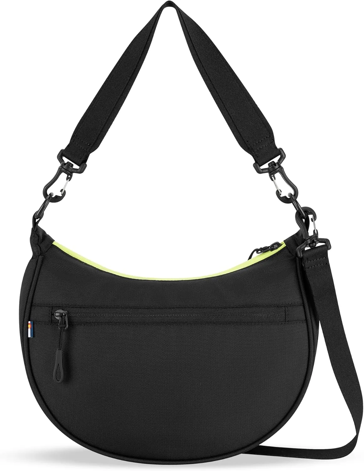 Sherpani Mina, Medium Nylon Crescent Bag, Lightweight Half Moon Crossbody, Fashionable Shoulder Bag, Travel Handbag for Women