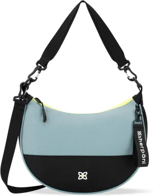 Sherpani Mina, Medium Nylon Crescent Bag, Lightweight Half Moon Crossbody, Fashionable Shoulder Bag, Travel Handbag for Women