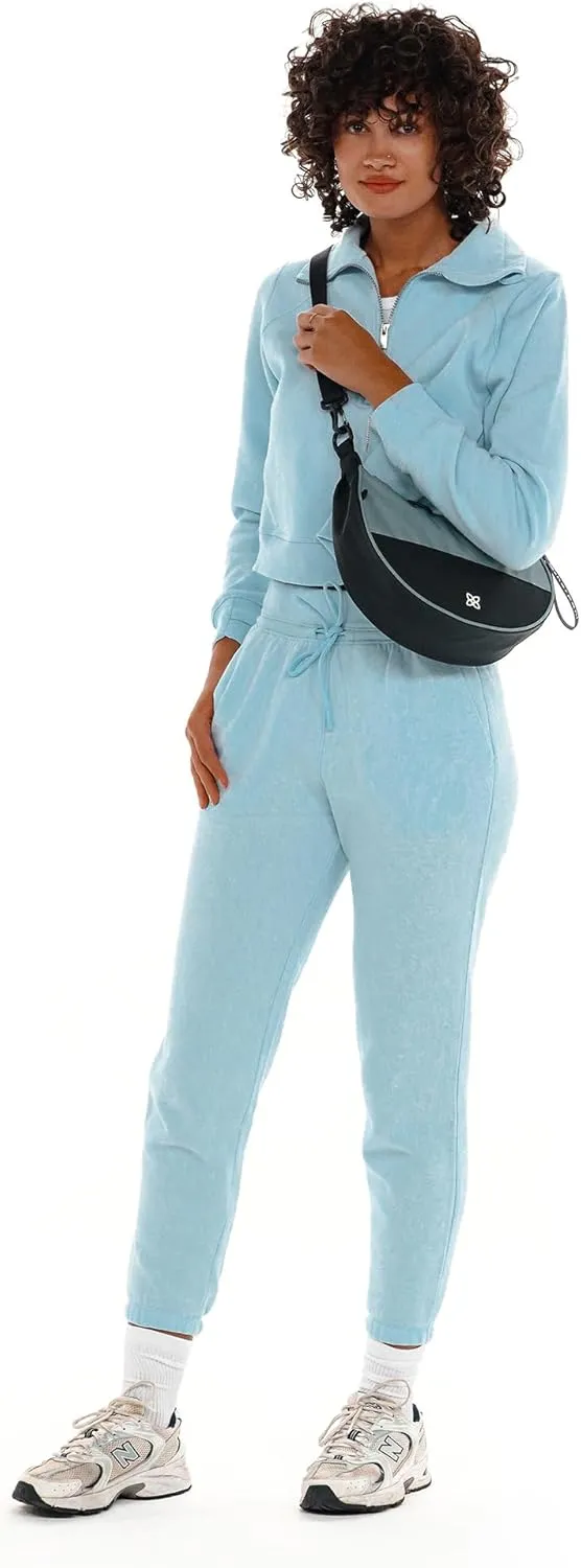 Sherpani Mina, Medium Nylon Crescent Bag, Lightweight Half Moon Crossbody, Fashionable Shoulder Bag, Travel Handbag for Women