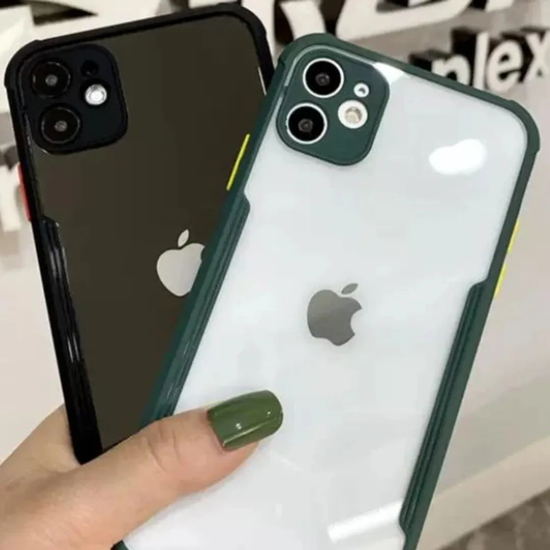 Shockproof Bumper Phone Case with Camera Protection - iPhone
