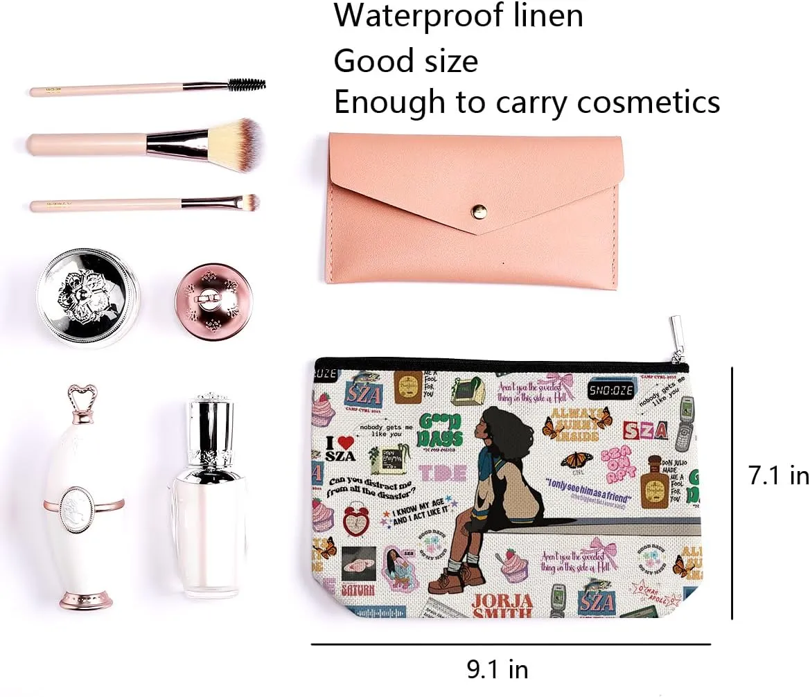 Singer Album Makeup Bag Music Merch for Women Concert Fans Lyric Merchandise Zipper Pouch Music Lover Gifts for Women Girls Friends Christmas Birthday Gift Ideas