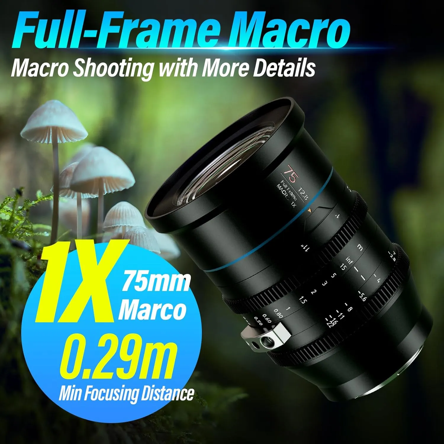SIRUI 75mm Jupiter Macro T2 Full-Frame Cine Prime Lens (EF Mount)