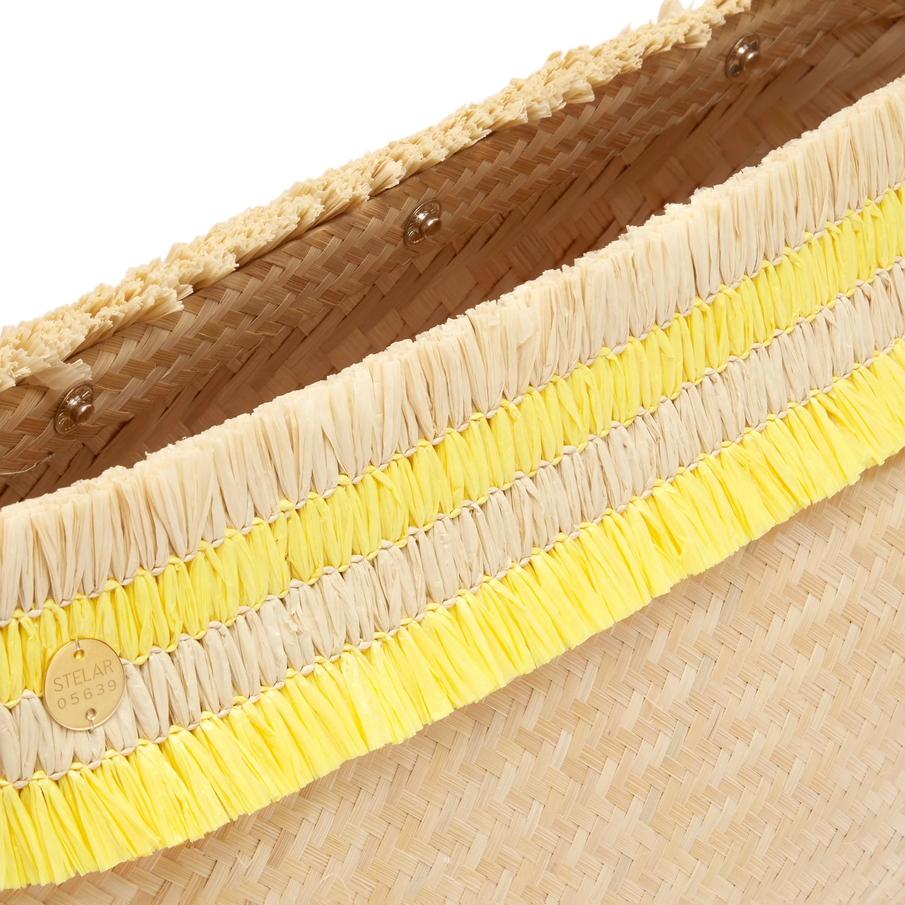 Sita Handwoven Raffia Clutch Bag | Natural & Sunshine Yellow