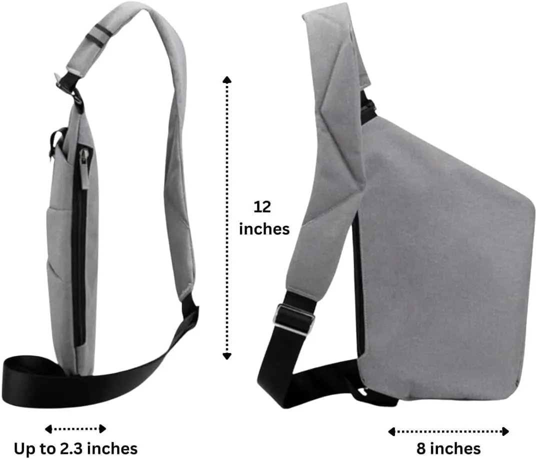 Slim Carry, The Slim Carry Sling Bag, Anti Theft Crossbody Bag, Carry Slim Carry Travel Safe Crossbody Bag (Black)