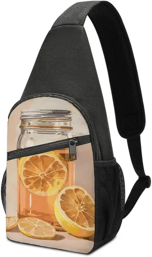 Sling Bag A Glass Jar Crossbody Bag Sling Backpack Chest Bag Casual Daypack for Travel Hiking