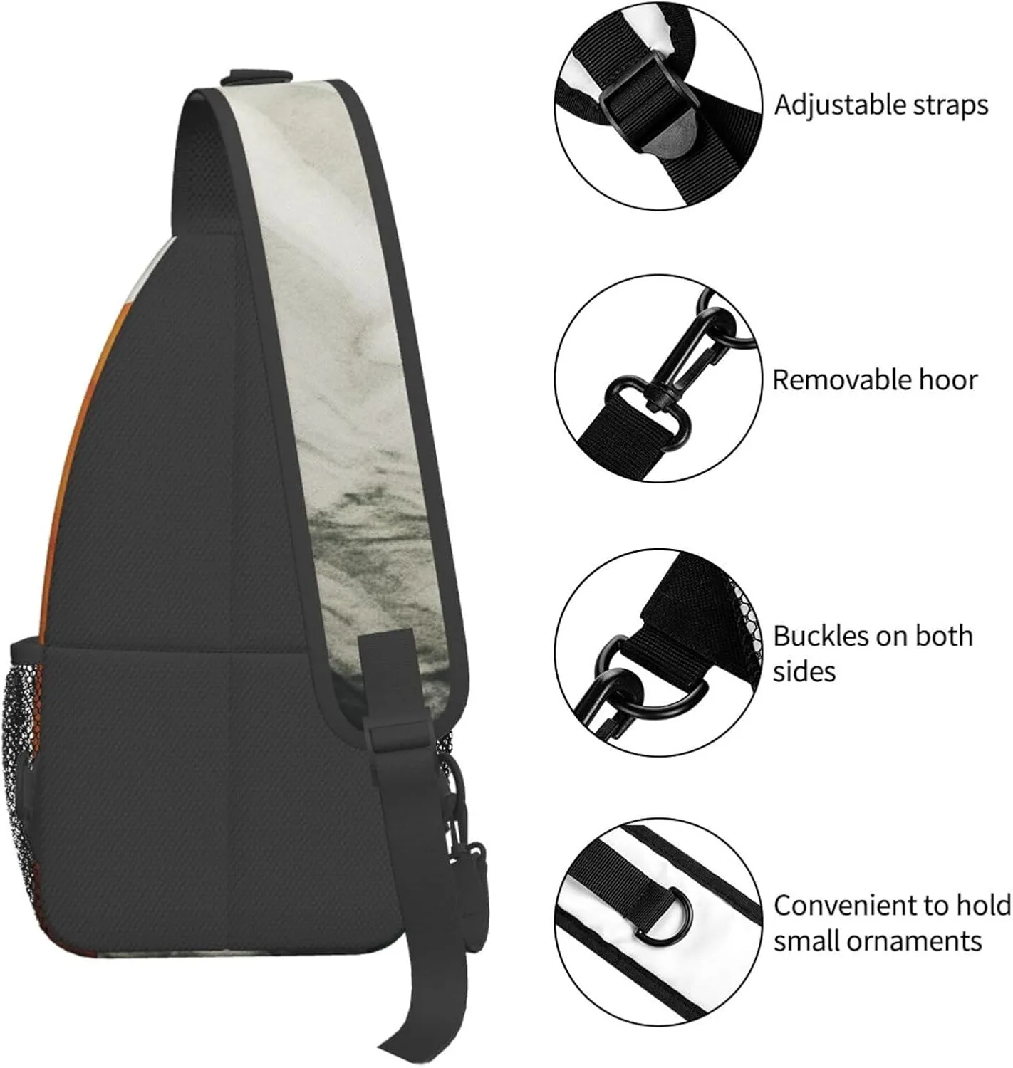 Sling Bag for Men Women Crossbody Backpack Irish Flag1 Crossbody Bag Chest Bag for Travel Sport