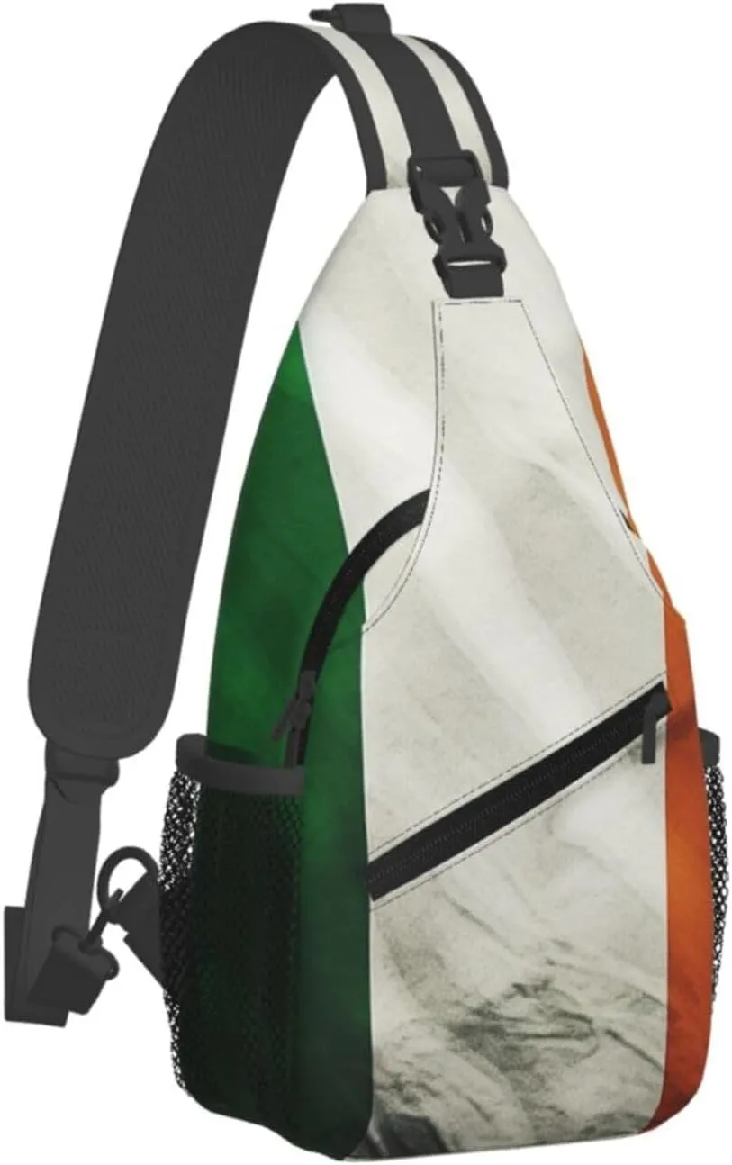 Sling Bag for Men Women Crossbody Backpack Irish Flag1 Crossbody Bag Chest Bag for Travel Sport