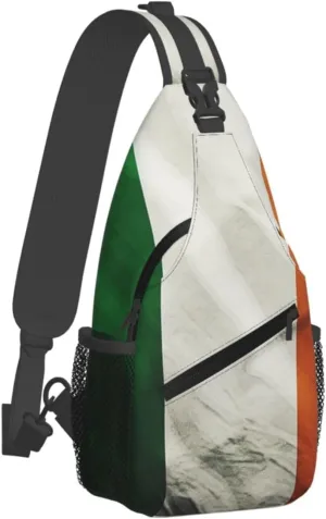 Sling Bag for Men Women Crossbody Backpack Irish Flag1 Crossbody Bag Chest Bag for Travel Sport