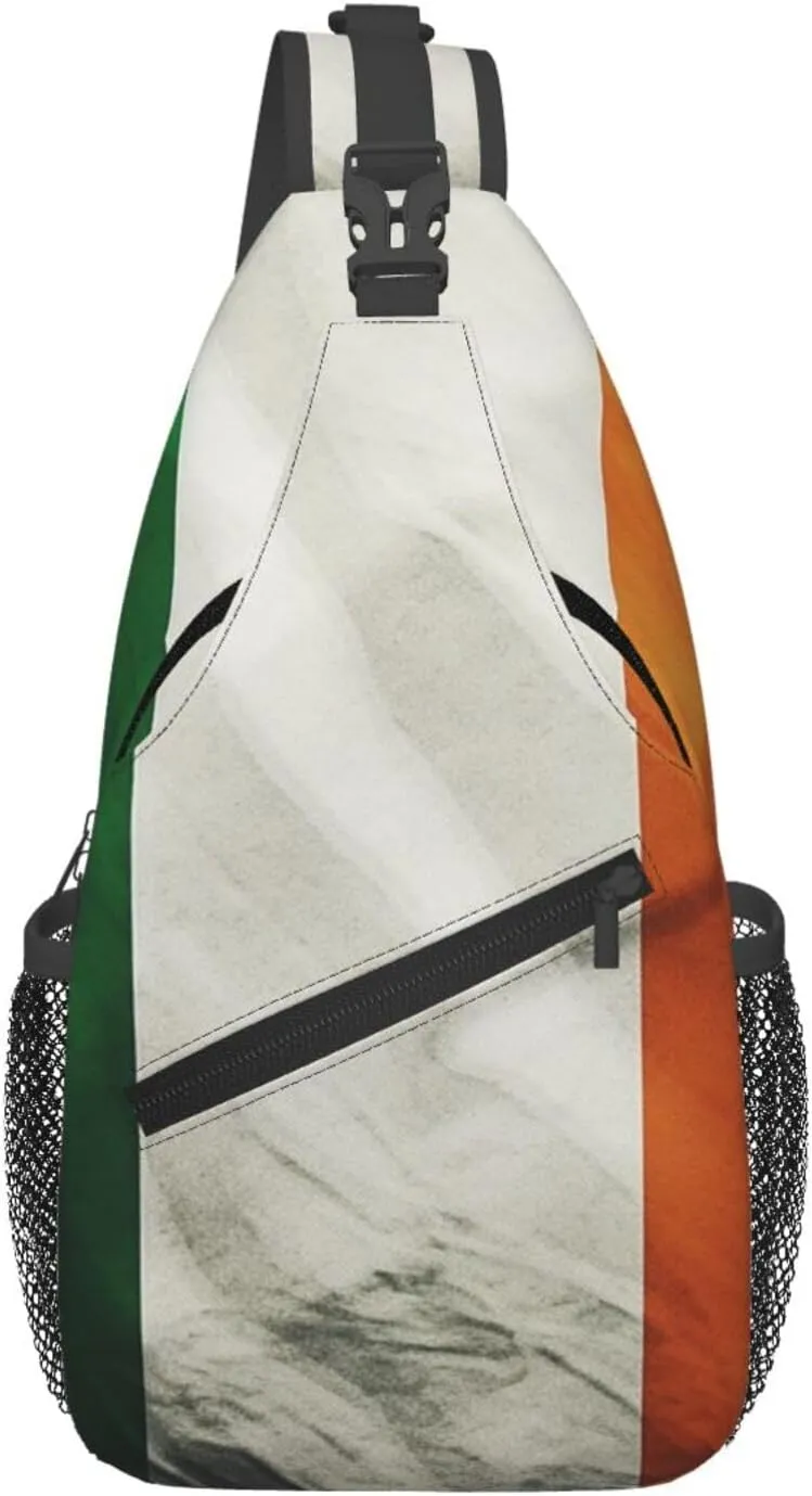 Sling Bag for Men Women Crossbody Backpack Irish Flag1 Crossbody Bag Chest Bag for Travel Sport