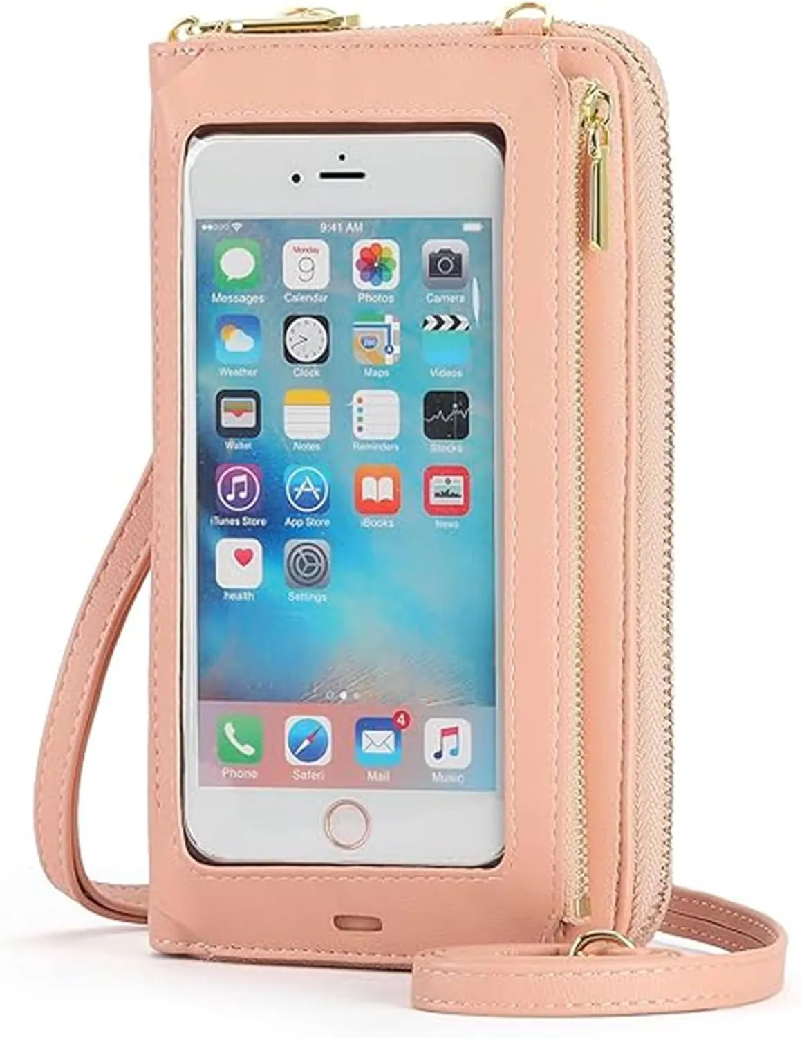 Small Cell Phone Crossbody Bag Purse for Women PU Leather Wallet Purse Crossbody Bags for Women Travel Wallet Touch Screen
