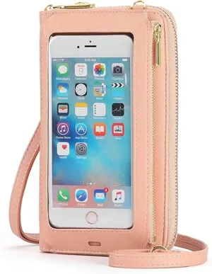 Small Cell Phone Crossbody Bag Purse for Women PU Leather Wallet Purse Crossbody Bags for Women Travel Wallet Touch Screen