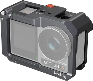 SmallRig Action 5 Pro Action 4 Action 3 Camera Cage for DJI, Protective Cage Compatible for DJI Mic, Protective Frame for Osmo Action 5 Pro Action 4 Action 3-4119C
