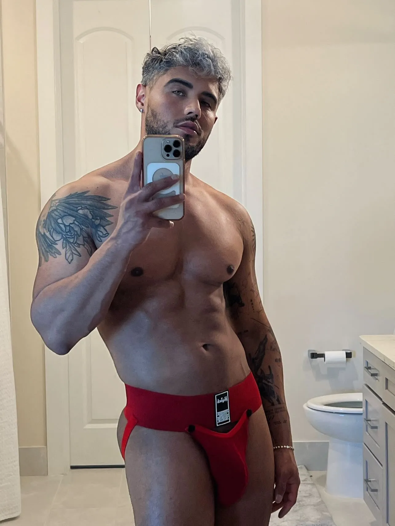 Snap Jockstrap - Red