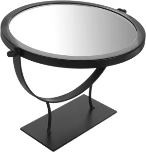 SOIMISS Rotating Desktop Iron Mirror Multi-Function Tabletop Makeup Mirror Sturdy Iron Base for Living Room Bedroom Study