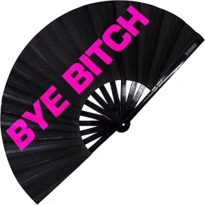 SoJourner Bags Rave Fan - Large Folding Fan - Clack Fan Hand Fan for Raves, Halloween, Burlesque, Rainbow Outfits for Women & Festival Accessories
