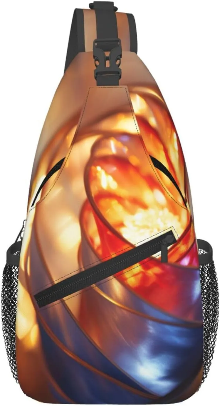 Space Spiral Cosmic Energy print Crossbody bag, outdoor bag, casual bag, fashionable travel accessories fit everyone