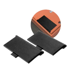 SplashNColor Black Replacement Battery Lid Cover for Nintendo Vertical Multi Screen Series Consoles - Durable ABS Material for Secure Fit - Compatible with Game and Watch Systems - Black (2 Pack)