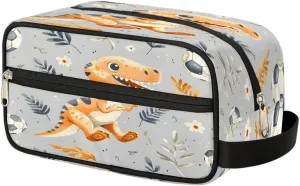 Sports Dinosaur Travel Toiletry Bag Wash Bag Portable Cosmetic Bag Toiletries Accessories Cosmetic Storage Bag Shower Shaving Bag Unisex Soccer Dinosaur