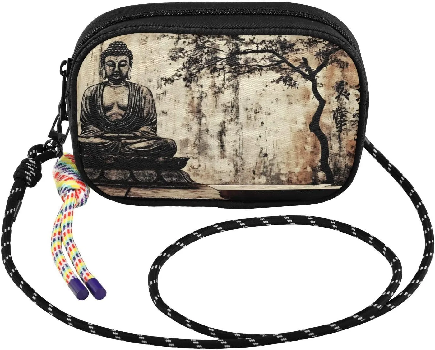 Statue Vintage Tree Crossbody Bags for Women Cell Phone Purses Women's Shoulder Handbags Wallet Purse with Adjustable Strap