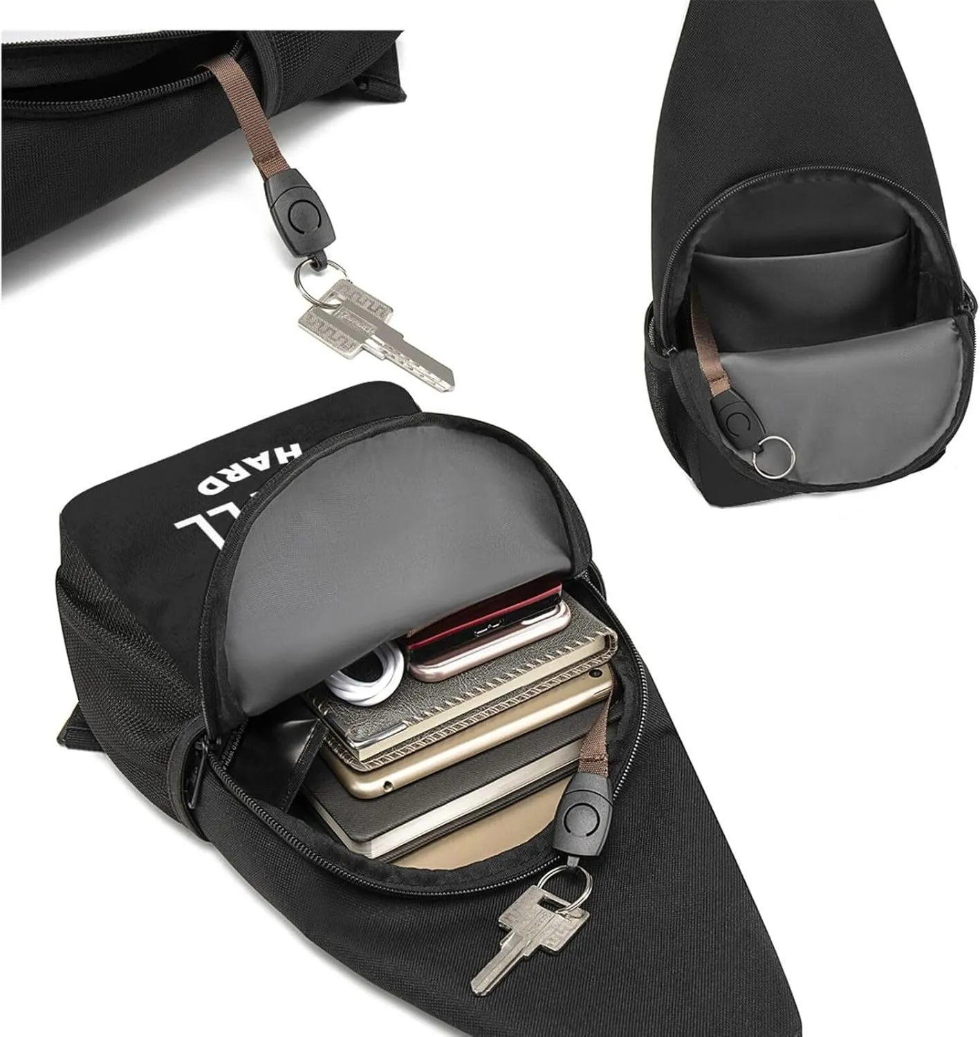 Stay Humble, Hustle Hard,Casual one-shoulder crossbody chest bag, fashionable crossbody chest bag