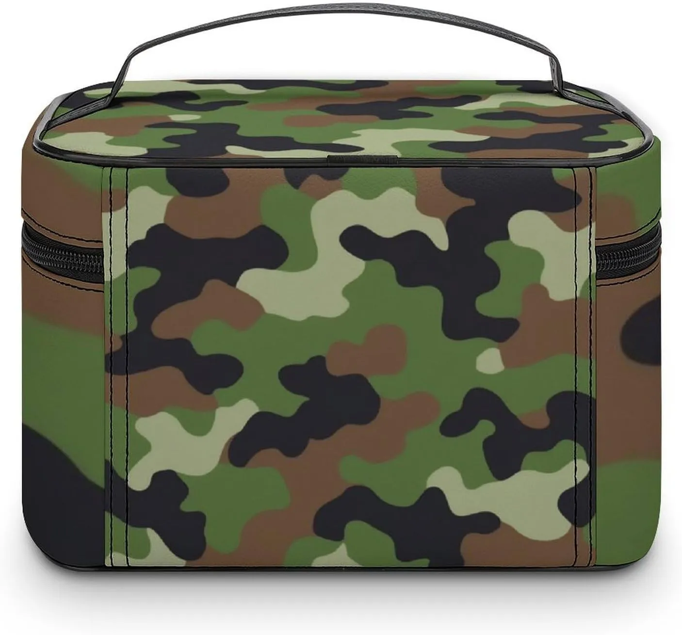 Stylish Cosmetic Bag for Women, Travel Toiletry Storage Bag with with Zipper Pouch Cool Camo Military Camouflage Makeup Organizer Case