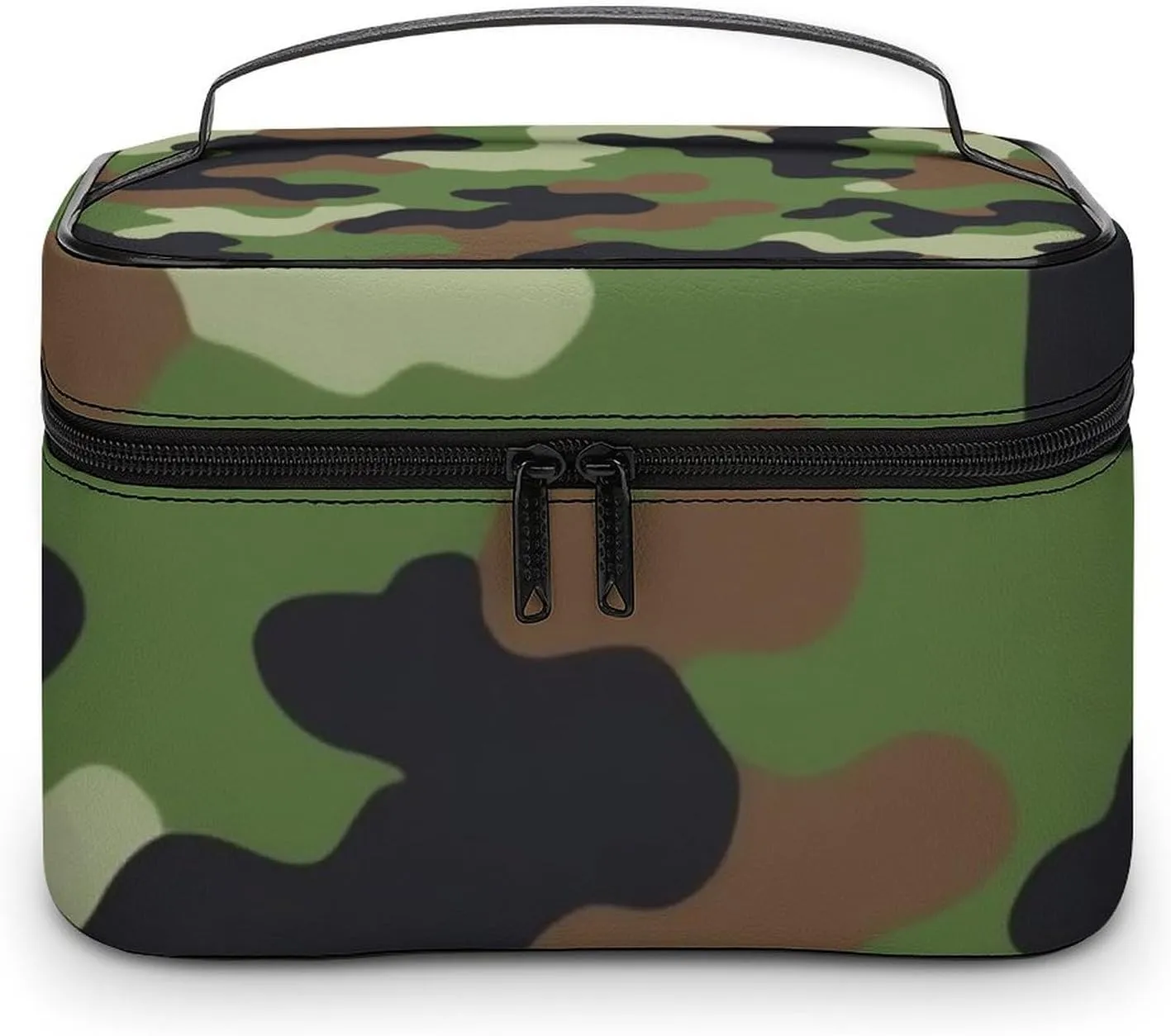 Stylish Cosmetic Bag for Women, Travel Toiletry Storage Bag with with Zipper Pouch Cool Camo Military Camouflage Makeup Organizer Case