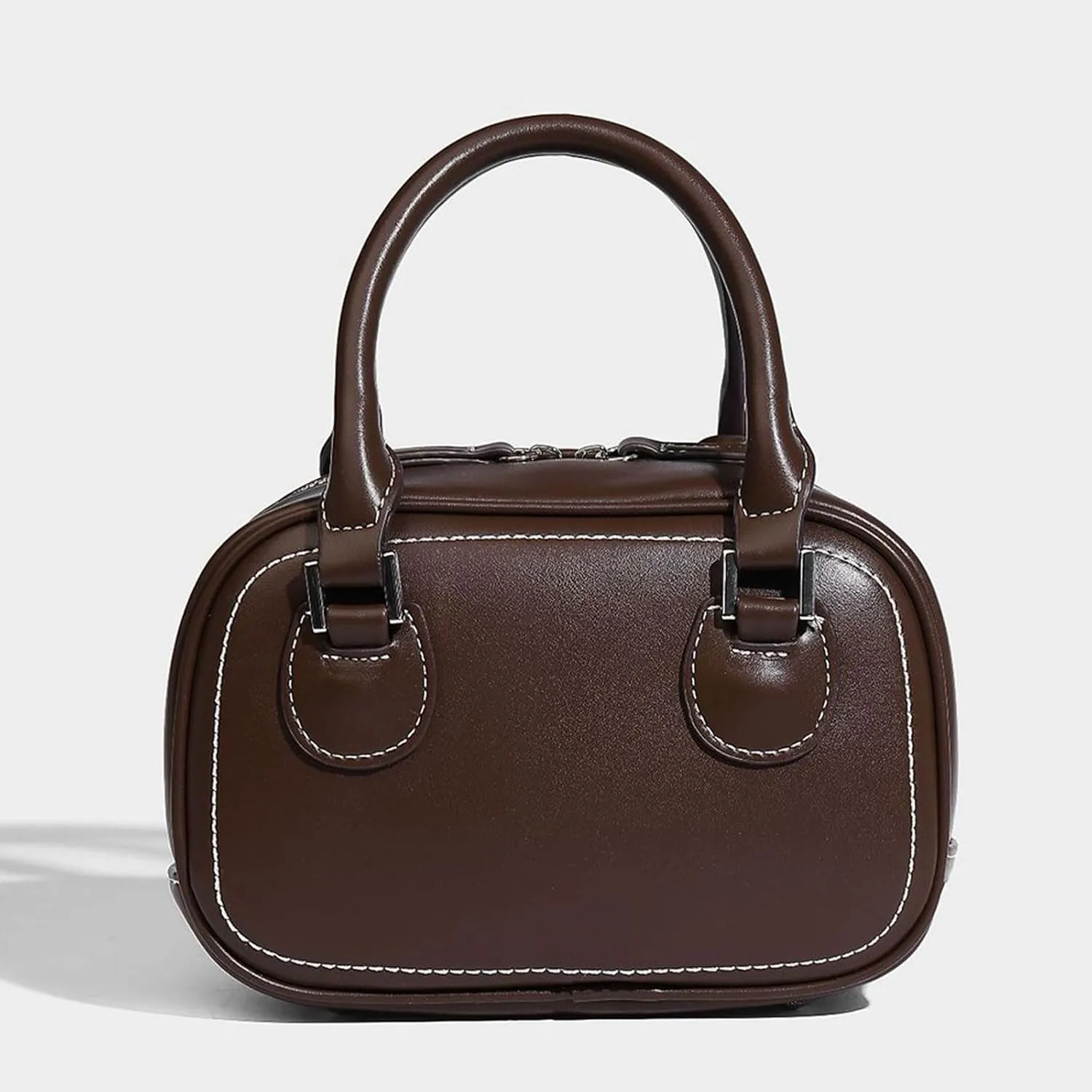 Stylish PU Leather Women's Bowling Bag - Fashionable Shoulder & Crossbody Handbag for Autumn/Winter Shopping