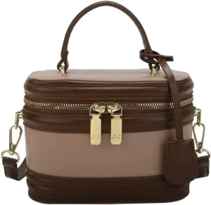 Stylish Women’s Retro Leather Bucket Satchel Crossbody Bag - White Fashion Tote Handbag