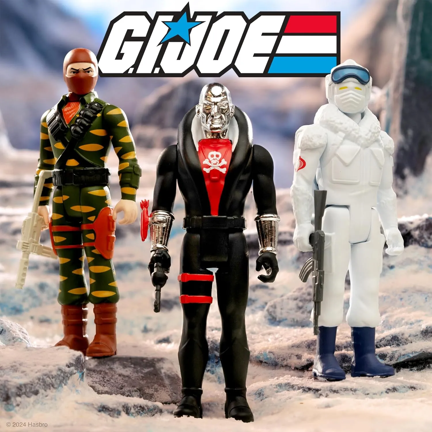 Super7 G.I. Joe Cobra Snow Serpent - 3.75" G.I. Joe Action Figure with Accessory Classic Cartoon Collectibles and Retro Toys