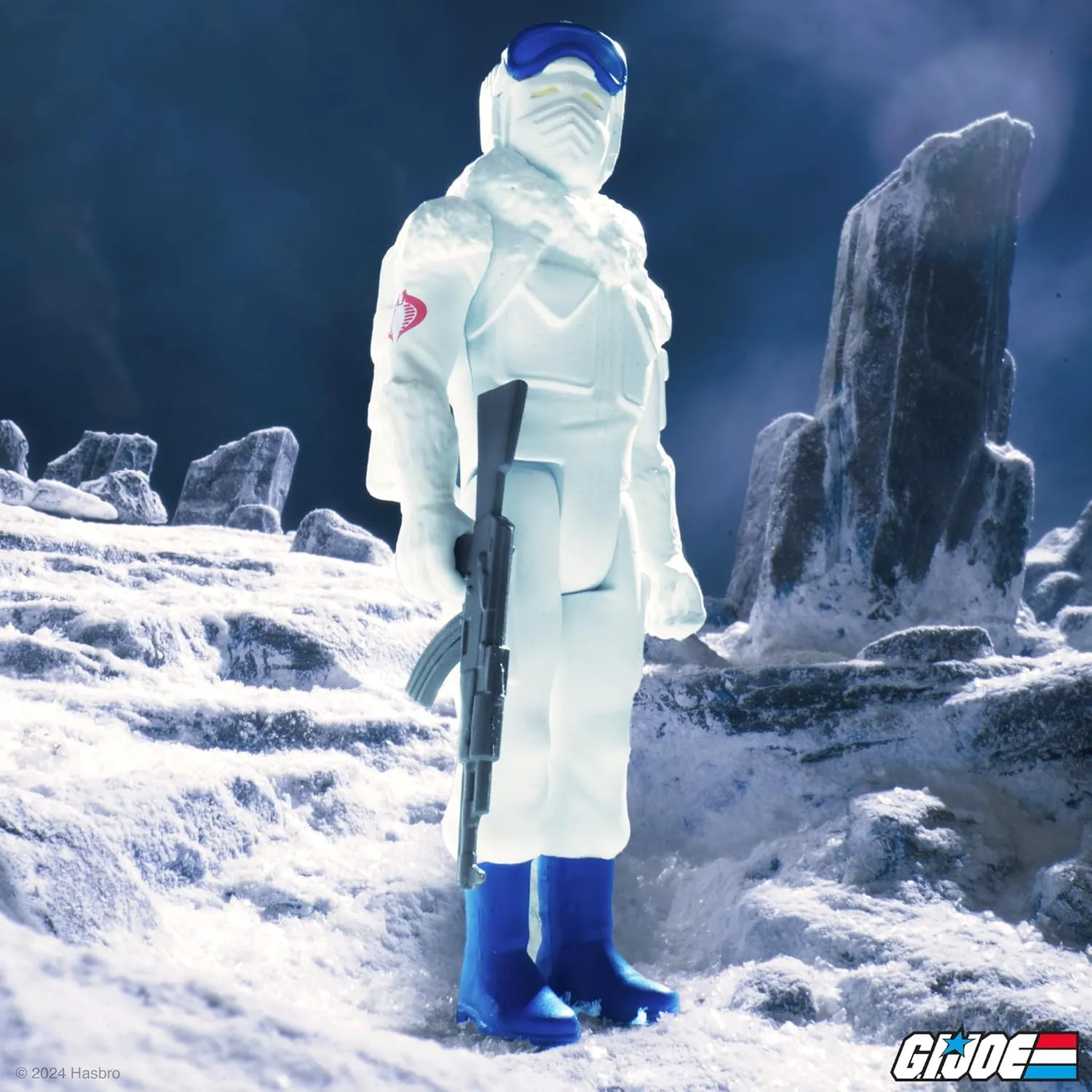 Super7 G.I. Joe Cobra Snow Serpent - 3.75" G.I. Joe Action Figure with Accessory Classic Cartoon Collectibles and Retro Toys