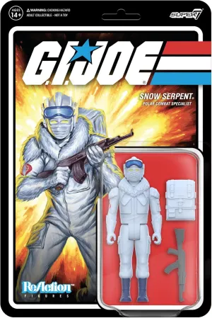 Super7 G.I. Joe Cobra Snow Serpent - 3.75" G.I. Joe Action Figure with Accessory Classic Cartoon Collectibles and Retro Toys