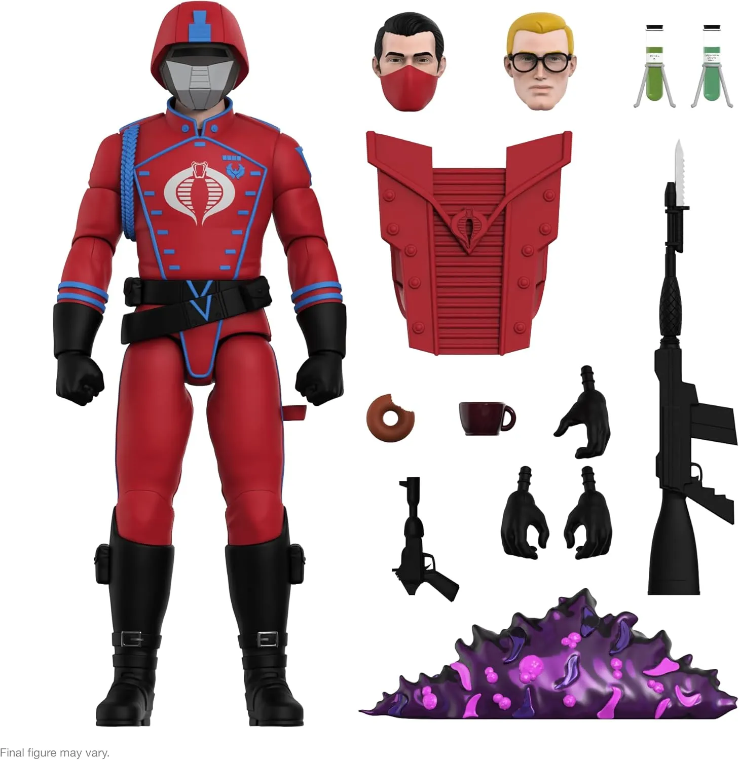 Super7 Ultimates! G.I. Joe Cobra Crimson Guard - 7" G.I. Joe Action Figure with Accessories Classic Cartoon Collectibles and Retro Toys