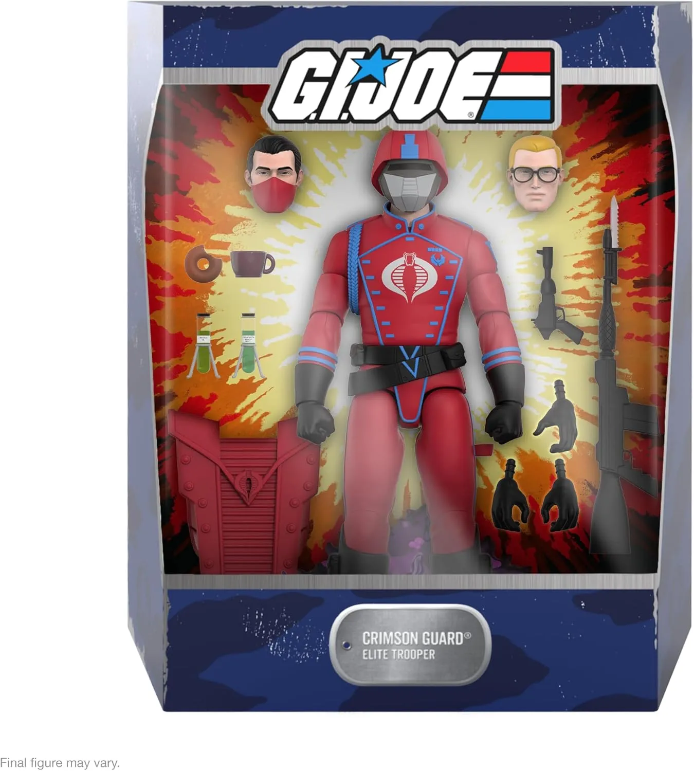 Super7 Ultimates! G.I. Joe Cobra Crimson Guard - 7" G.I. Joe Action Figure with Accessories Classic Cartoon Collectibles and Retro Toys