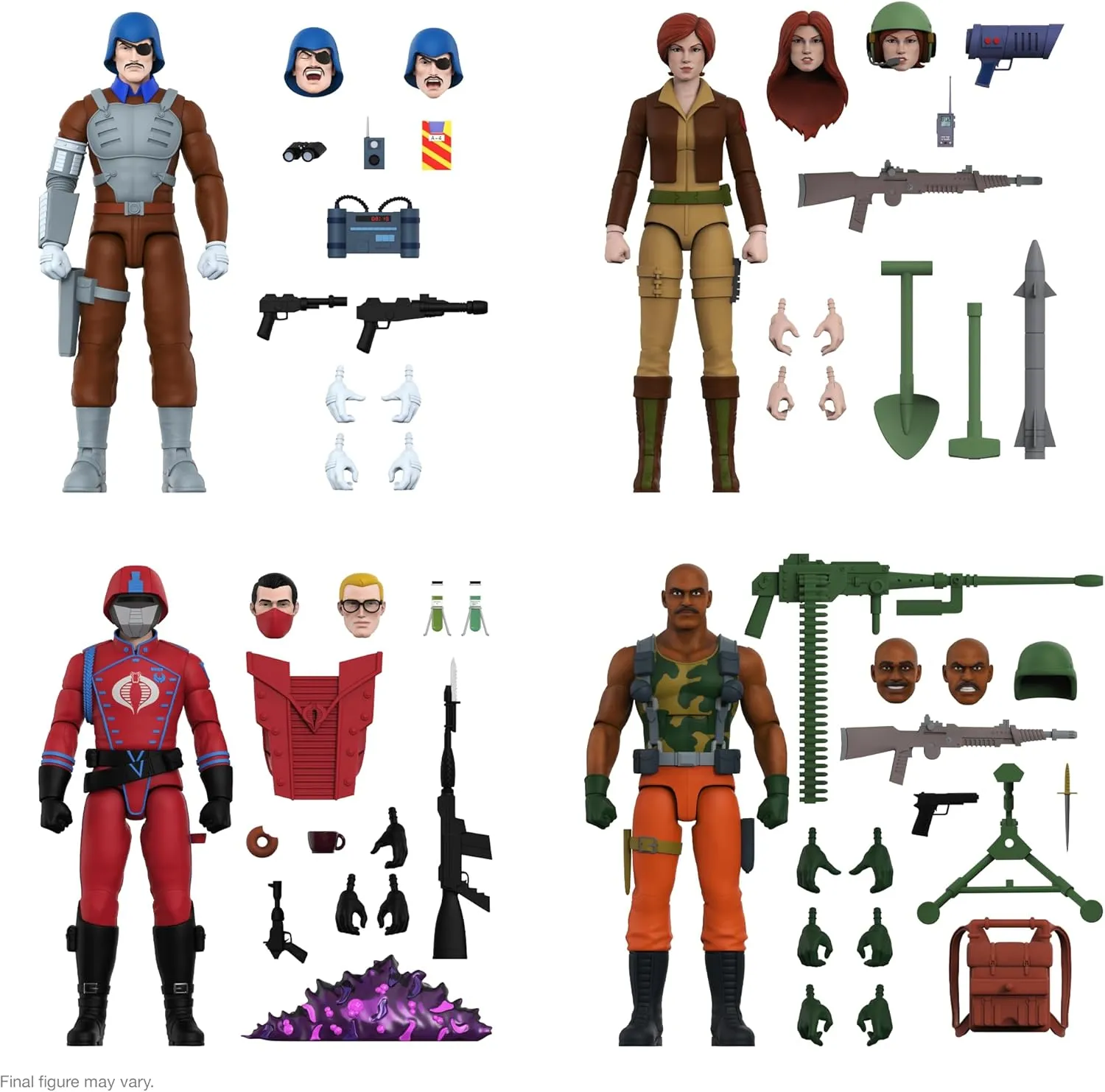 Super7 Ultimates! G.I. Joe Cobra Crimson Guard - 7" G.I. Joe Action Figure with Accessories Classic Cartoon Collectibles and Retro Toys