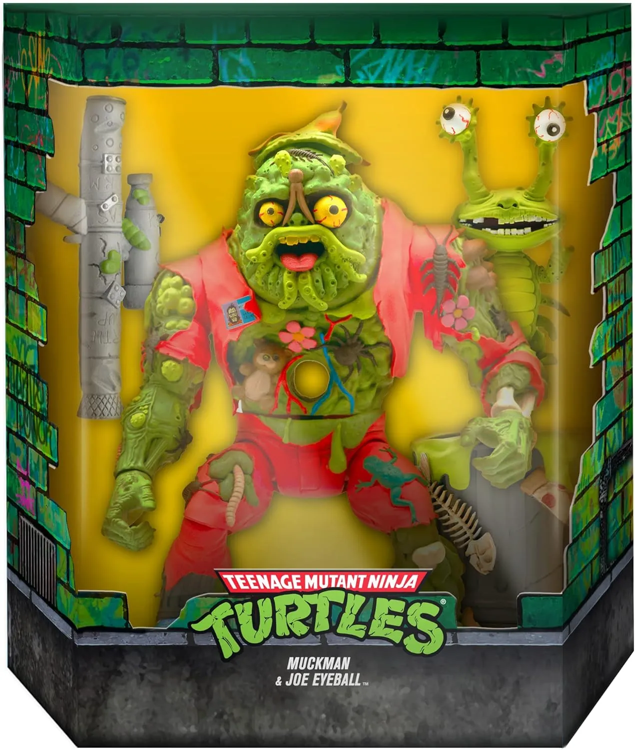 Super7 Ultimates Teenage Mutant Ninja Turtles Muckman and Joe Eyeball - 7" TMNT Action Figure with Accessories Classic Cartoon Collectibles and Retro Toys