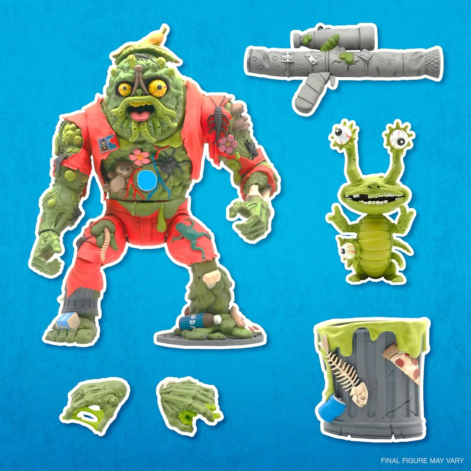 Super7 Ultimates Teenage Mutant Ninja Turtles Muckman and Joe Eyeball - 7" TMNT Action Figure with Accessories Classic Cartoon Collectibles and Retro Toys