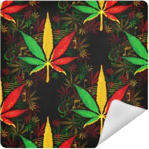susiyo Notes and Stave Leaf Self-Adhesive Magic Cloth Makeup Bag, Portable Protective Cosmetic Pouch, Camera Lens Wrap, Self Adhesive Cat Grooming Wrap,Travel Organizer for Beauty Essentials, Daily