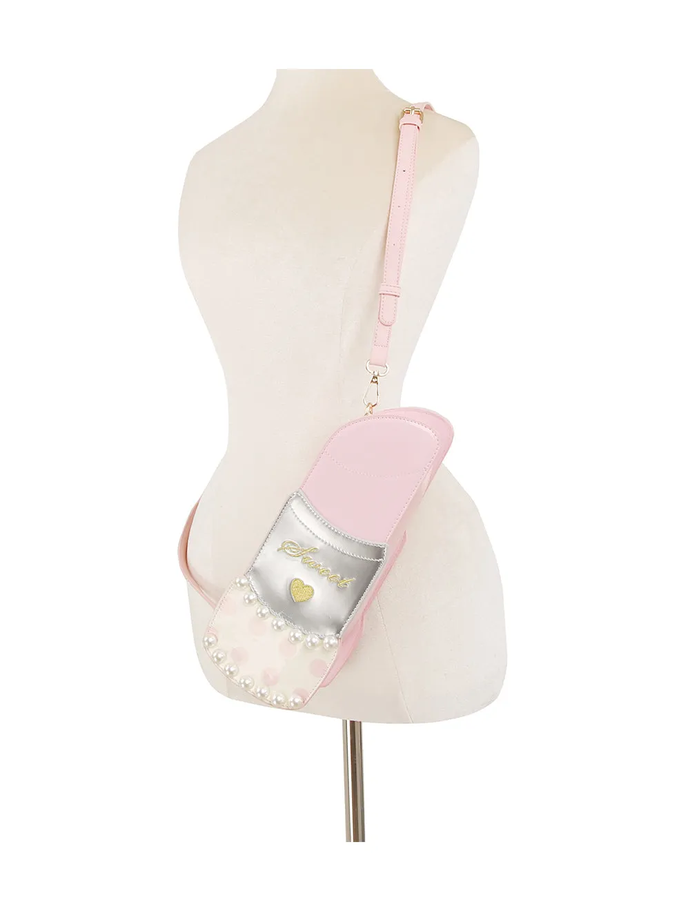 Sweet Pearl Lipstick Crossbody Bag