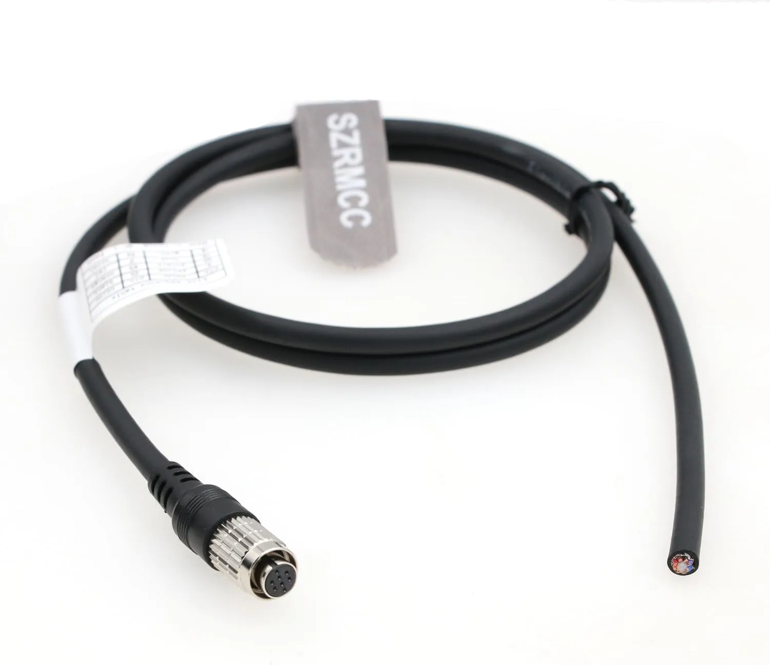 SZRMCC Hirose 8 Pin Female to Open End HR25-7TR-8S Shielded I/O Power Cable Cable for FLIR Allied Vision Mako GigE CCD DAHENG Imaging Industry Machine Vision Camera (1m)